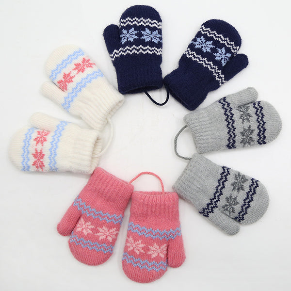 Guantes Cálidos Alpaca con Arnés para Niños