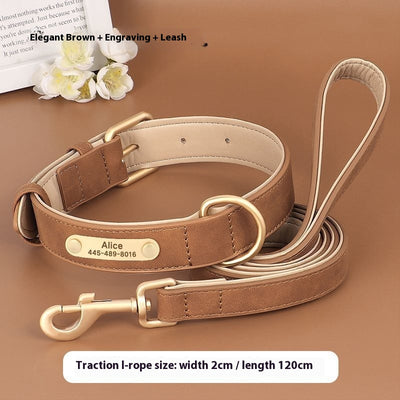 Collar Doble Capa de Cuero para Perros - Diseño Versátil y Resistente - Image 11