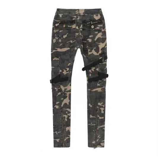 Pantalones Cargo Slim Camuflaje con Bolsillos Funcionales - Image 2