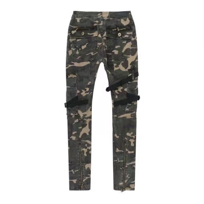 Pantalones Cargo Slim Camuflaje con Bolsillos Funcionales - Image 2