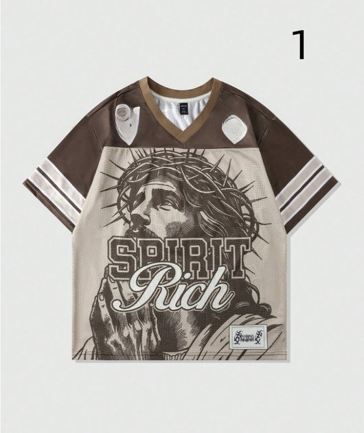 Playera Retro Vintage Malla Poliéster Estilo Americano - Image 9