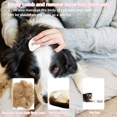 Cepillo Masajeador Eléctrico Portátil para Gatos y Perros - Rosa - Image 16