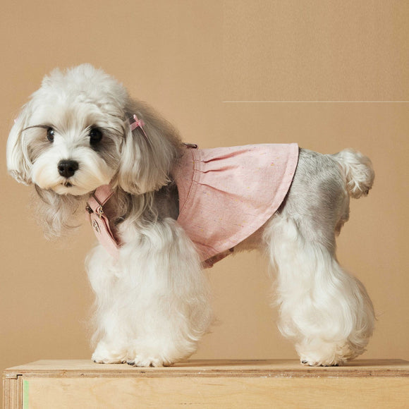 Falda Overol de Mezclilla Lavada para Perros