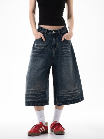 Pantalones Cargo Sueltos Retro Cropped para Mujer - Estilo Wide-Leg Casual - Image 12