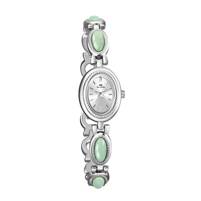 Reloj de Pulsera Lujo para Mujer con Jade Hetian Natural - Diseño Retro Impermeable - Image 8