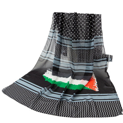 Pañuelo Chiffon Estampado Bandera - Moda Árabe Dubai - Image 5
