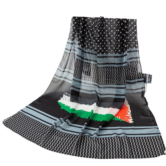 Pañuelo Chiffon Estampado Bandera - Moda Árabe Dubai - Image 5