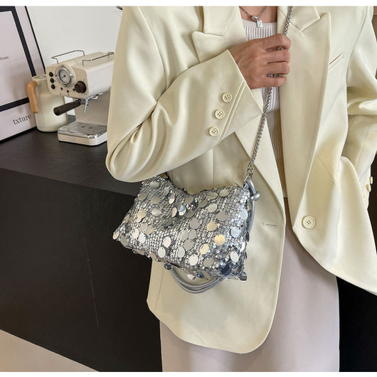 Bolso Bandolera Mujer con Cadena y Lentejuelas Brillantes - Image 74
