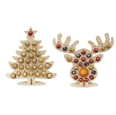 Calendario de Adviento Navideño de Madera