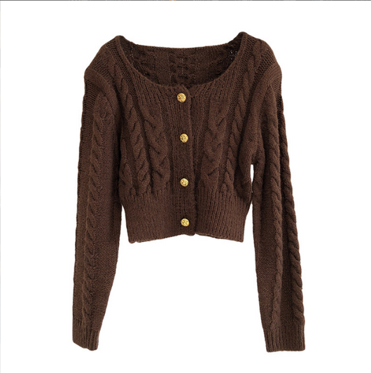 Cardigan Tejido de Color Liso para Mujer - Image 3