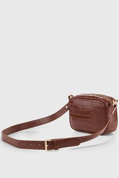 Bolso Bandolera Texturizado en Relieve de Cocodrilo para Mujer - Image 3