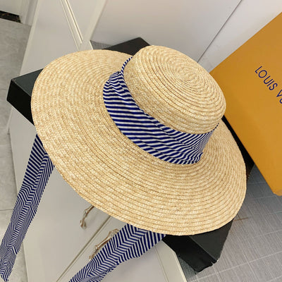 Sombrero Playero Azul con Tiras Ajustables para Verano - Image 13