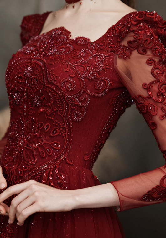 Vestido de Noche Elegante con Mangas para Mujer - Image 7