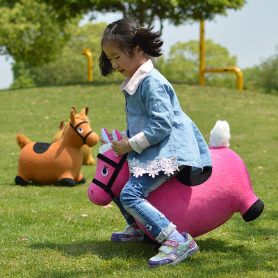 Caballo Saltarín Inflable de Felpa Gruesa para Niños - Image 5