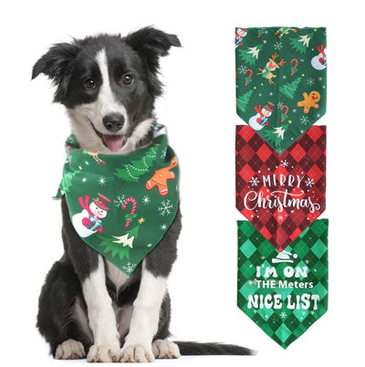 Babero Triangular Navideño para Mascotas - Toalla Absorbente para Perros - Image 26