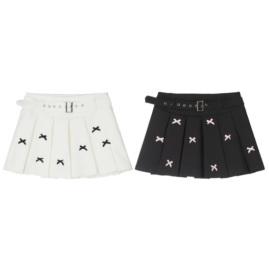 Falda Estilo Universitario con Moño Versátil para Mujer