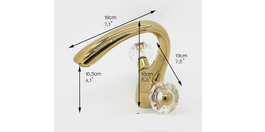 Grifo Monomando de Cobre y Oro para Lavamanos con Control de Agua Fría y Caliente - Image 7