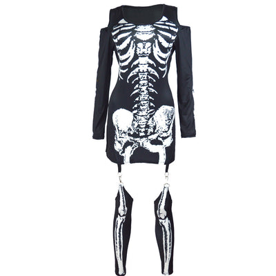 Disfraz Sexy Halloween Calavera - Diseño Hombros Descubiertos - Image 23