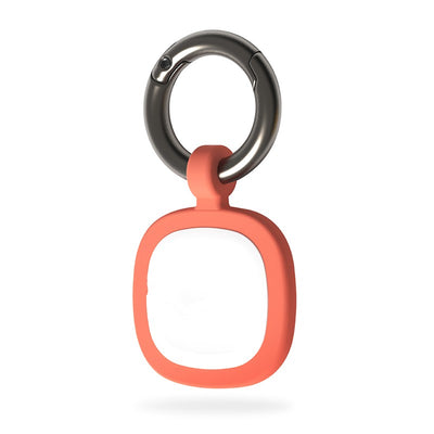 Yellow and grey silicone pet ID tag with a metal carabiner clip for anti-loss identification. - Image 3