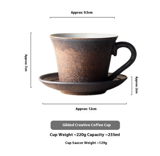 Juego de Café Artesanal de Cerámica Retro con Personalidad - Image 7