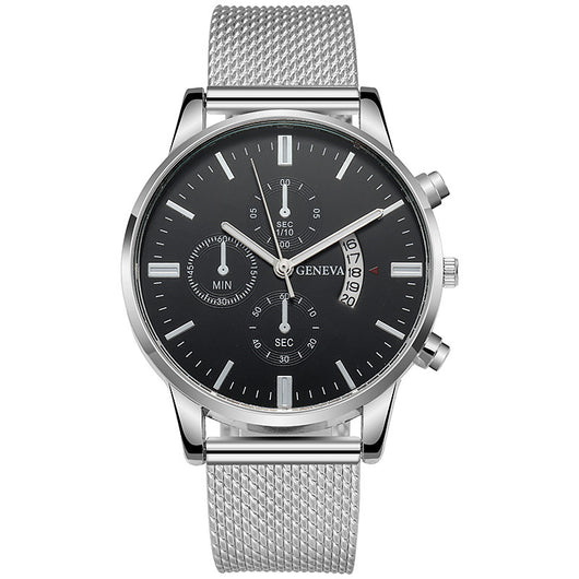 Reloj Hombre Tres Subdiales Seis Agujas Calendario Cuarzo Casual Ejecutivo - Image 15