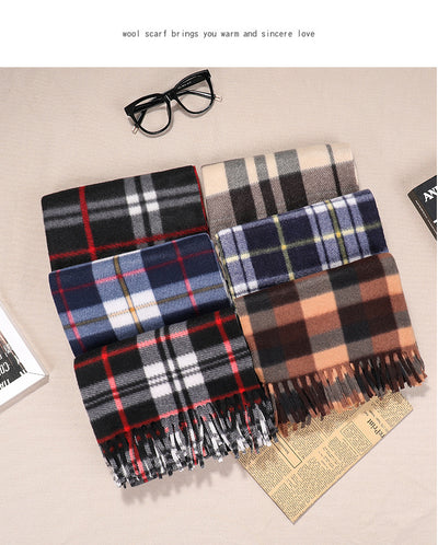 Bufanda Reversible de Cuadros Clásica para Otoño e Invierno - Unisex con Terciopelo Suave - Image 19