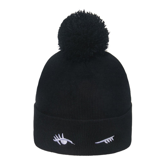 Gorro Tejido Grueso con Bordado de Lana y Terciopelo - Image 9