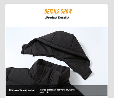 Chaqueta Impermeable con Plumón para Hombre - Corte Holgado con Capucha - Image 10