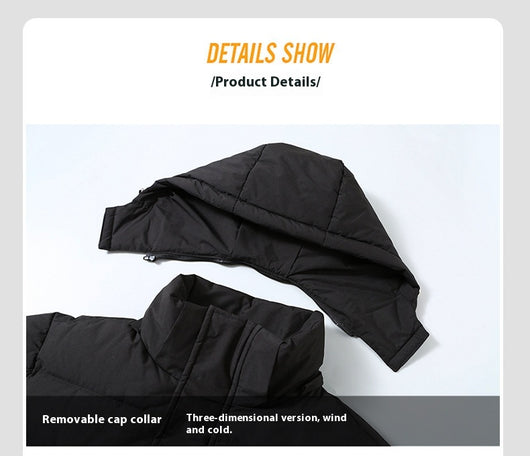 Chaqueta Impermeable con Plumón para Hombre - Corte Holgado con Capucha - Image 10
