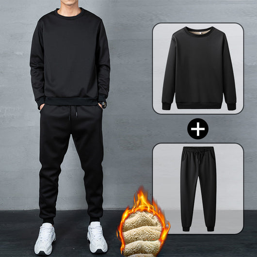 Conjunto de Sudadera Gruesa de Terciopelo para Hombre Talla Grande - Image 10