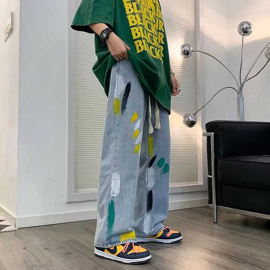 Pantalones Rectos Anchos Hip Hop Personalizados de Moda Urbana