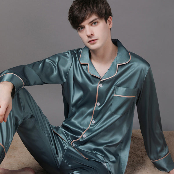 Pijama de Seda para Parejas Primavera Otoño