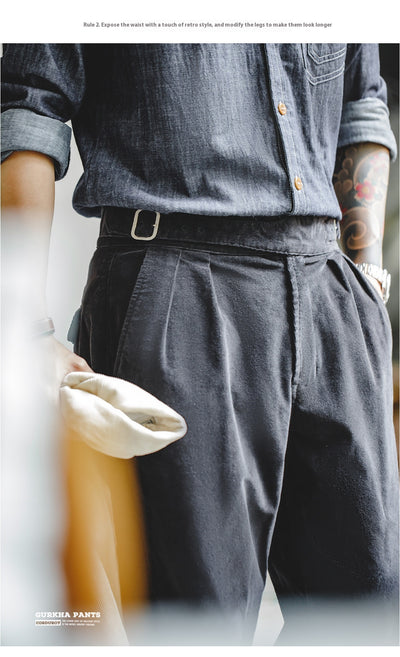 Pantalones Casual de Pana Estilo Americano para Hombre - Image 14