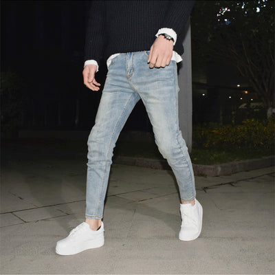 Jeans Vintage Azul Claro Desgastado con Stretch - Image 17