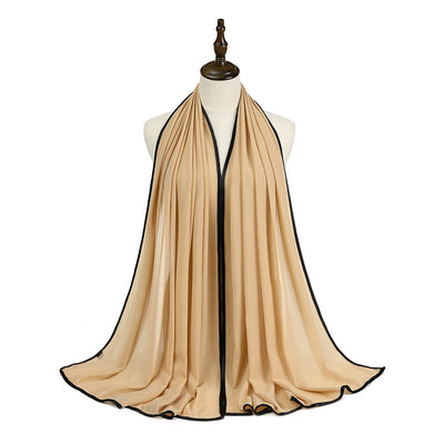 Pañoleta de Gasa con Perlas y Flecos Elegante - Image 22