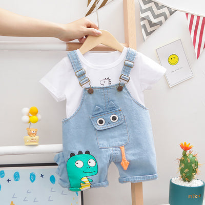 Conjunto Infantil Dos Piezas con Babero - Playera Cuello Redondo Manga Corta - Image 42