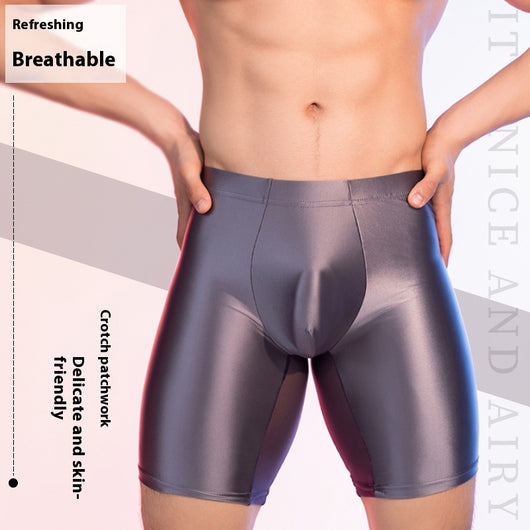 Leggings Moldeadores de Seda Elástica Brillante para Fitness