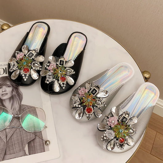 Pantuflas Elegantes con Perlas y Cristales para Mujer - Image 9