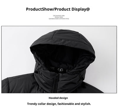 Abrigo Impermeable con Capucha para Hombre - Chaqueta de Plumón Invierno - Image 24