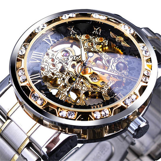 Reloj Mecánico Hueco con Cristales Brillantes - Image 32