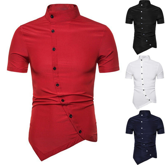 Camisa de Verano Casual con Cuello Mao y Botones Múltiples - Image 12