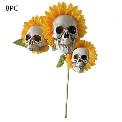 Decoración de Halloween Girasol Calavera - Flor Artificial para Jardín y Hogar - Image 17
