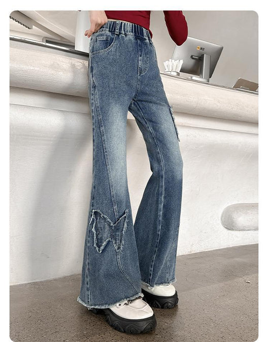 Pantalones Vaqueros Elásticos Casuales Versátiles para Niñas - Image 12
