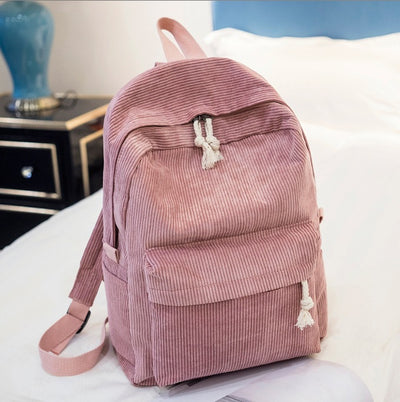 Mochila de Terciopelo Personalizable de Gran Capacidad - Image 18