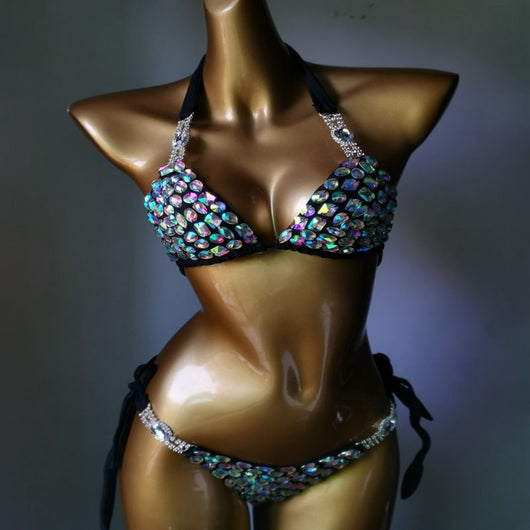Bikini Deportivo con Detalles de Aleación Diamantada para Mujer - Image 17