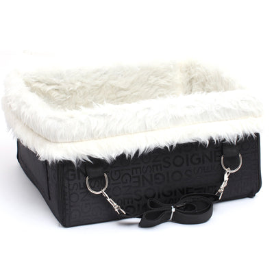 Double layer thickened waterproof dog car seat pad with grey camouflage exterior and plush cream-colored lining. - Image 5