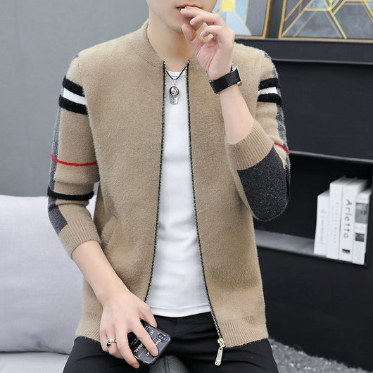 Cardigan de Punto Casual para Hombre en Terciopelo Visón Trendy - Image 4