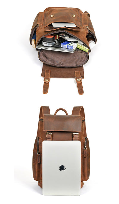 Mochila de Cuero Crazy Horse para Hombre - Piel de Res Premium - Image 10