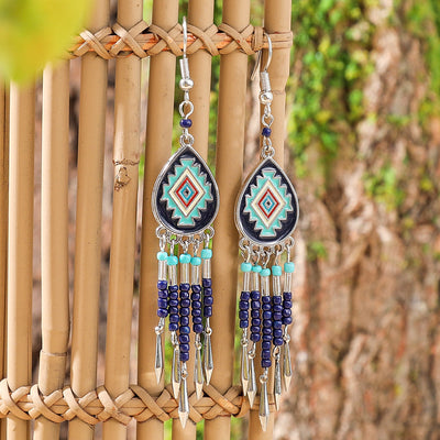 Aretes Bohemios Ovalados en Aleación de Metal Hanqi - Image 3