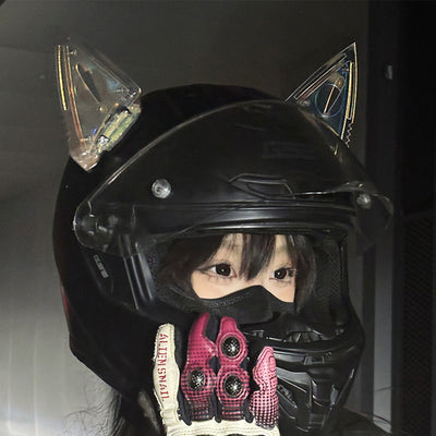 Conjunto de Armadura Mecánica Cyberpunk con Máscara, Protectores de Brazos y Diadema de Orejas de Gato - Image 4